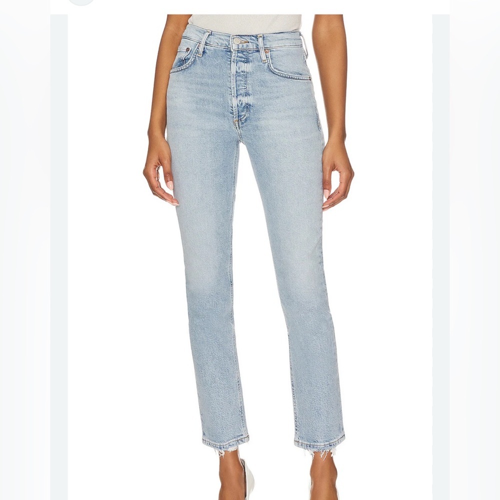 Agolde Light Blue Straight Leg Jeans
